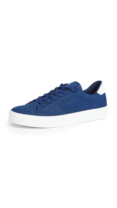 Greats Royale Knit Sneakers In Navy/ White Fabric