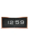Leff Amsterdam Brick Desk Clock In Copper/ Black