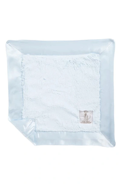 Little Giraffe Babies' Luxe Faux Fur Blankie In Blue