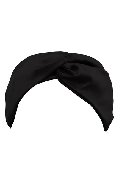 Slip Pure Silk Twist Headband In Black