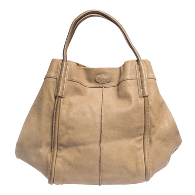 Pre-owned Tod's Beige Leather Shade Tote