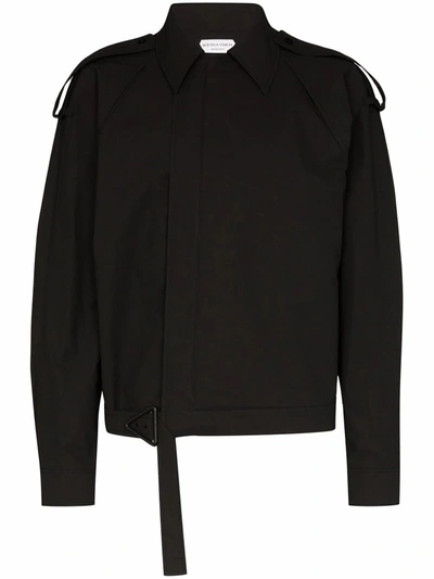 Bottega Veneta Men's Black Cotton Outerwear Jacket
