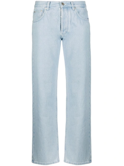 Loewe Embroidered Back Pocket Jeans In Light Blue