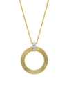 Marco Bicego Masai 18k Yellow Gold & Diamond Single Circle Short Pendant Necklace In Gold Diamond