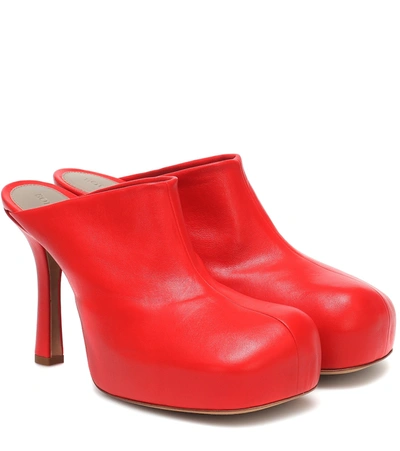 Bottega Veneta Women's Bold Round Toe Mules In Red