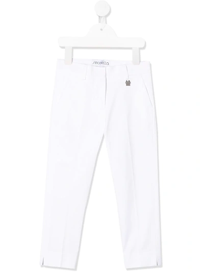 Simonetta Teen Tailored Tapered Trousers In White