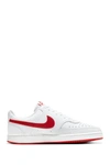 Nike Court Vision Low Casual Sneakers From Finish Line In 102 White/unvred