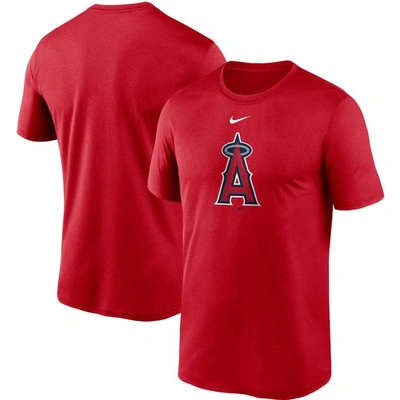 Nike Men's Los Angeles Angels Large Logo Legend Performance T-shirt In Red/red