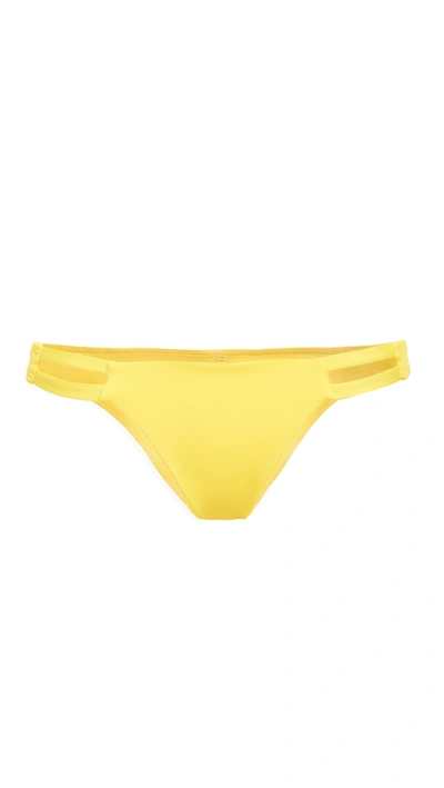 Vitamin A Neutra Hipster Bikini Swim Bottom In Yellow Ecolux