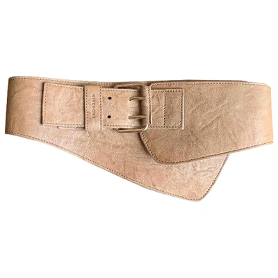 Pre-owned Givenchy Beige Leather Belt