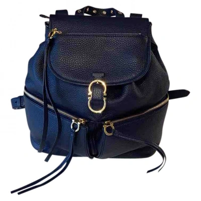 Pre-owned Ferragamo Black Leather Backpack
