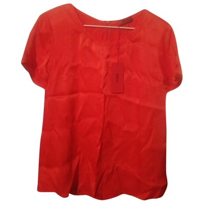 Pre-owned Hugo Boss Silk Camisole In Red