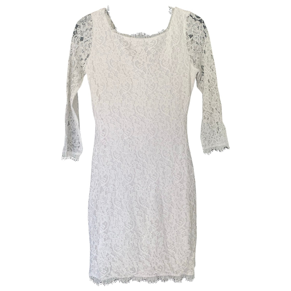 Pre-owned Diane Von Furstenberg White Lace Dress | ModeSens