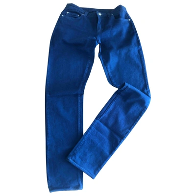 Pre-owned Iceberg Straight Trousers In Blue