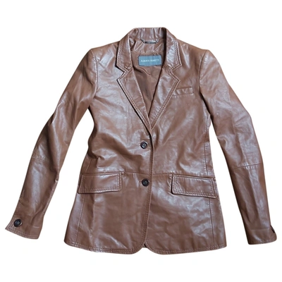 Pre-owned Alberta Ferretti Brown Leather Jacket