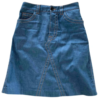 Pre-owned Prada Mid-length Skirt In Blue