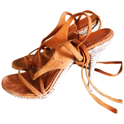 Pre-owned Gianmarco Lorenzi Sandals In Orange