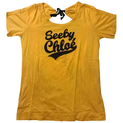 Pre-owned See By Chloé Yellow Cotton Top