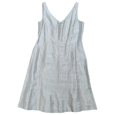 Pre-owned Ralph Lauren Linen Mid-length Dress In Grey