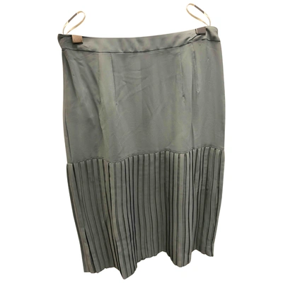 Pre-owned Marni Silk Mid-length Skirt In Navy