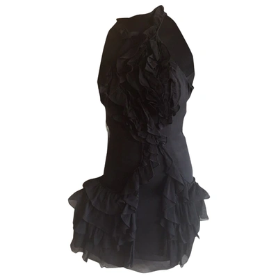 karen millen black silk dress KAREN MILLEN Black Sequin Draped Sleeveless Silk Dress – The Untitled  Boutique