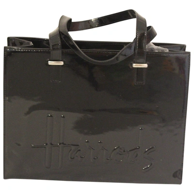Pre-owned Harrods Black Patent Leather Handbag