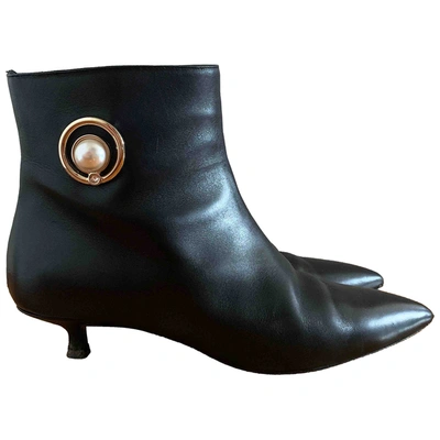 Pre-owned Coliac Leather Ankle Boots In Black