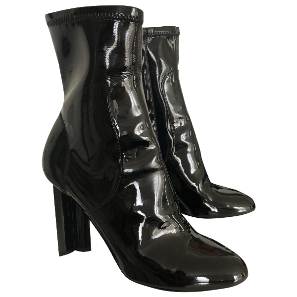 Pre-Owned Louis Vuitton Silhouette Black Ankle Boots | ModeSens
