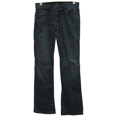 Pre-owned 7 For All Mankind Blue Cotton Jeans