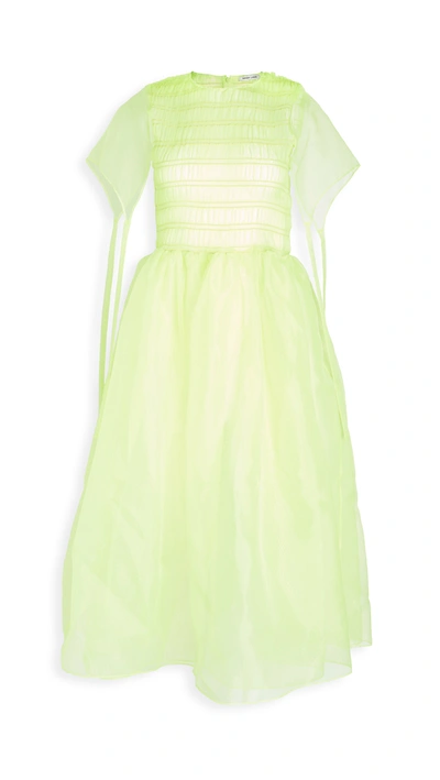 Sandy Liang Greg Dress In Neon Yellow