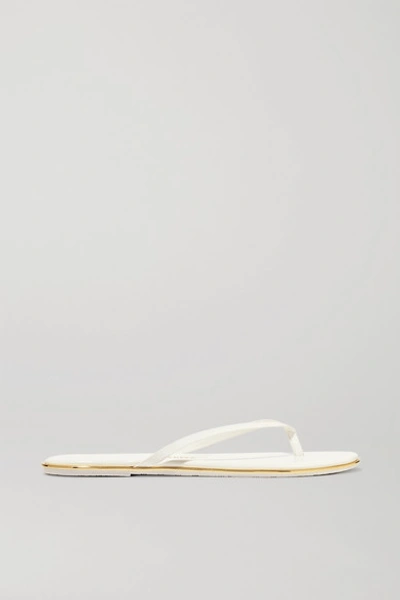 Tkees Foundations Gloss Patent-leather Flip Flops In White