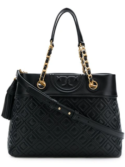 Tory Burch Fleming Small Tote In Black