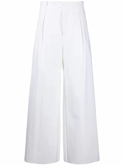 Bottega Veneta Women's White Polyamide Pants