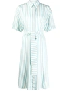 Ps By Paul Smith Striped Shirt Dress In Light Blue