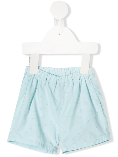 Knot Babies' Paul Bug-print Shorts In Blue