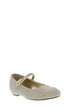 Nina Kids' Zellia-t Toddler And Little And Big Girls Maryjane In Gold-tone Satin