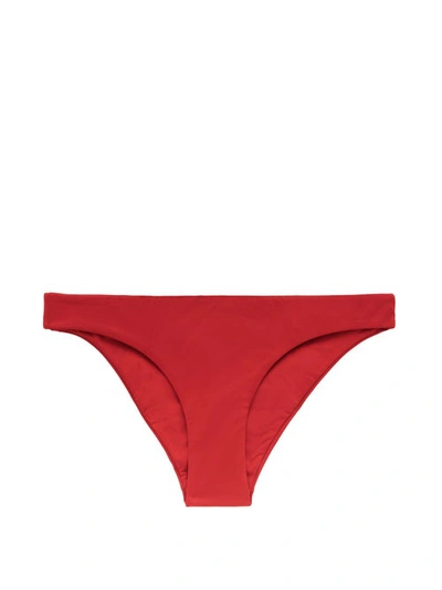 Asceno Naples Low-rise Bikini Briefs In Brick Red