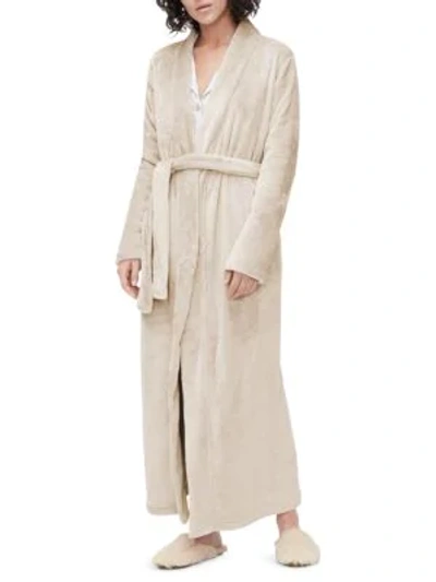 Ugg Marlow Double Face Fleece Robe In Moonbeam