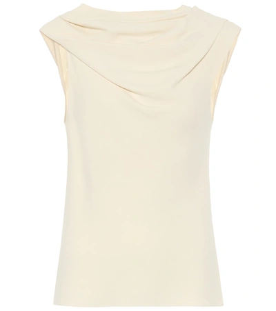 The Row Tuma Gathered Cady Top In Beige