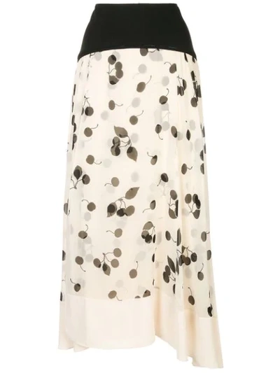 3.1 Phillip Lim / フィリップ リム Layered Paneled Crepe And Printed Gauze Maxi Skirt In Neutrals