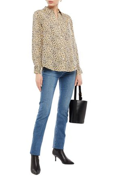 Current Elliott Faded High-rise Slim-leg Jeans In Mid Denim