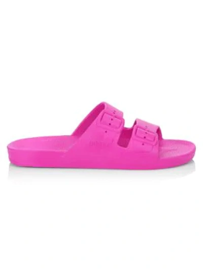 Freedom Moses Women's Two-strap Slides In Candy