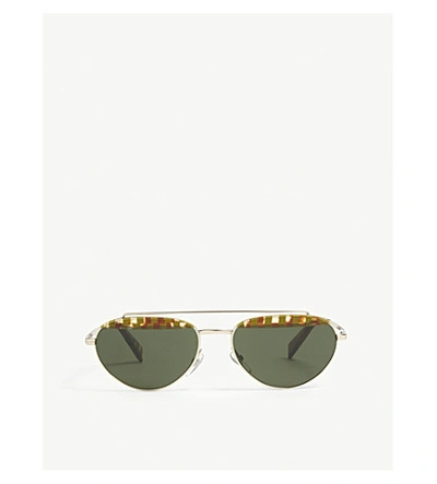 Alain Mikli Elicot Havana Oval-frame Sunglasses In Brown/red