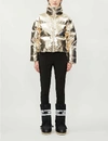 Cordova Mont Blanc Cropped Shell-down Jacket In Pale Gold Foil