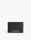Michael Michael Kors Jet Set Leather Card Holder In Black