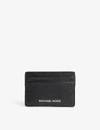 Michael Michael Kors Jet Set Leather Card Holder In 黑色