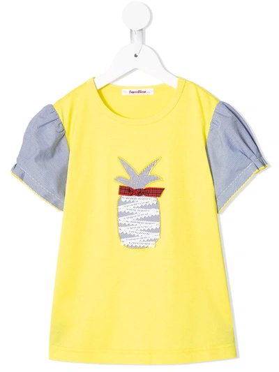 Familiar Kids' Pineapple T-shirt In Yellow