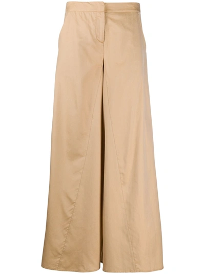 Federica Tosi High-rise Palazzo Trousers In Neutrals