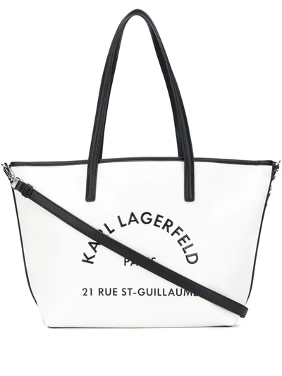 Karl Lagerfeld Rue St Guillaume Tote Bag In White