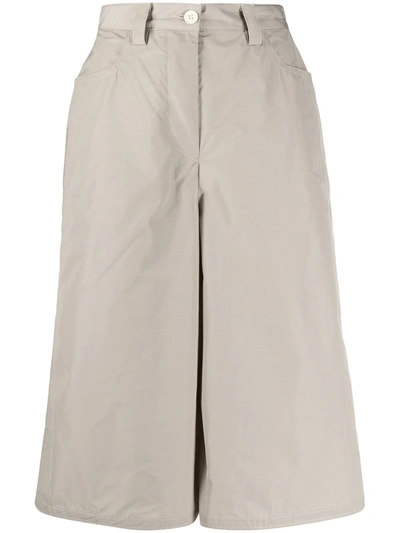 Sunnei Cropped Trousers In Neutrals